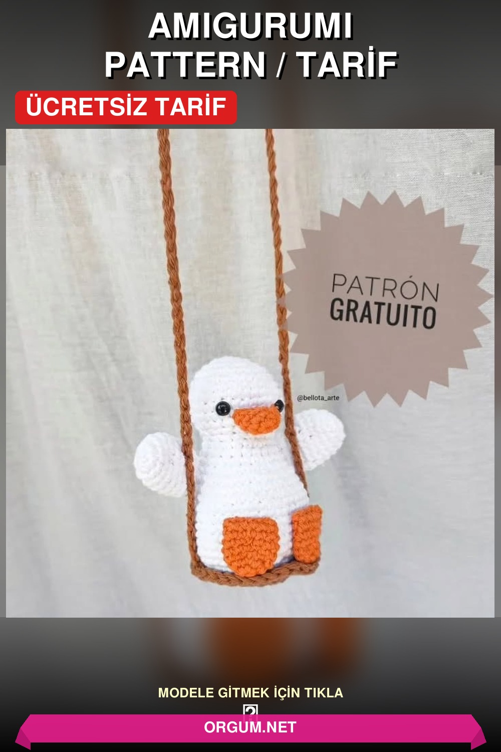 Hamaklı Ördek Amigurumi Tarifi: Ücretsiz Ve Detaylı Yapılışı 5 Hamaklı Ördek Amigurumi Amigurumi Tarifi Pin