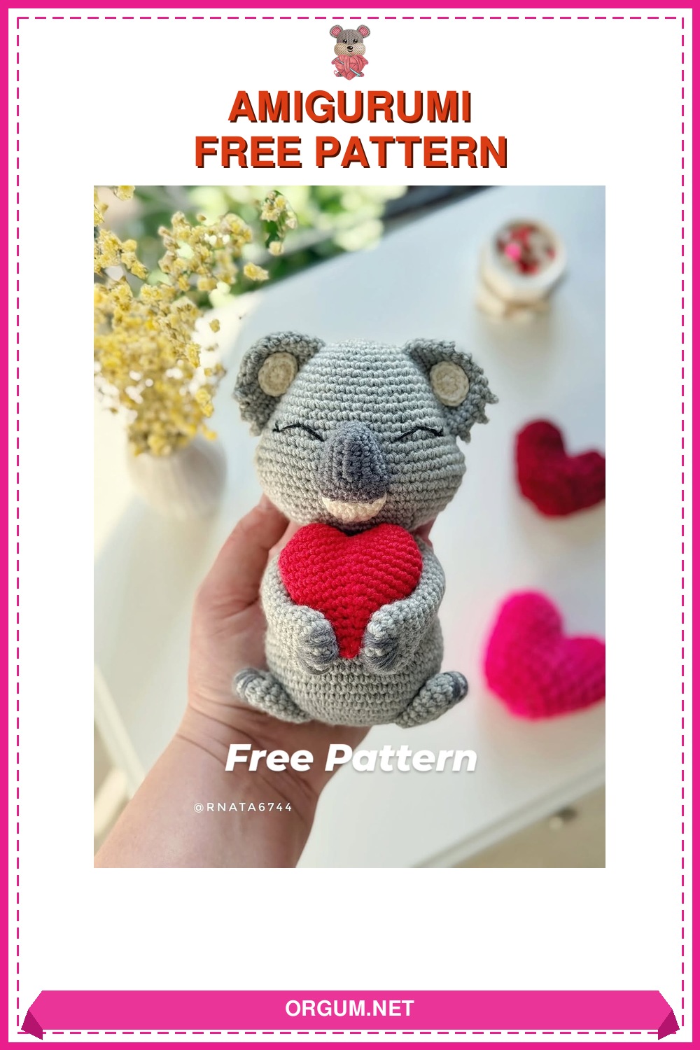 Koala Amigurumi Tarifi: Kalpli Sevimli Koala Yapımı (Ücretsiz) 6 Kalpli Koala Amigurumi Tarifi Pin