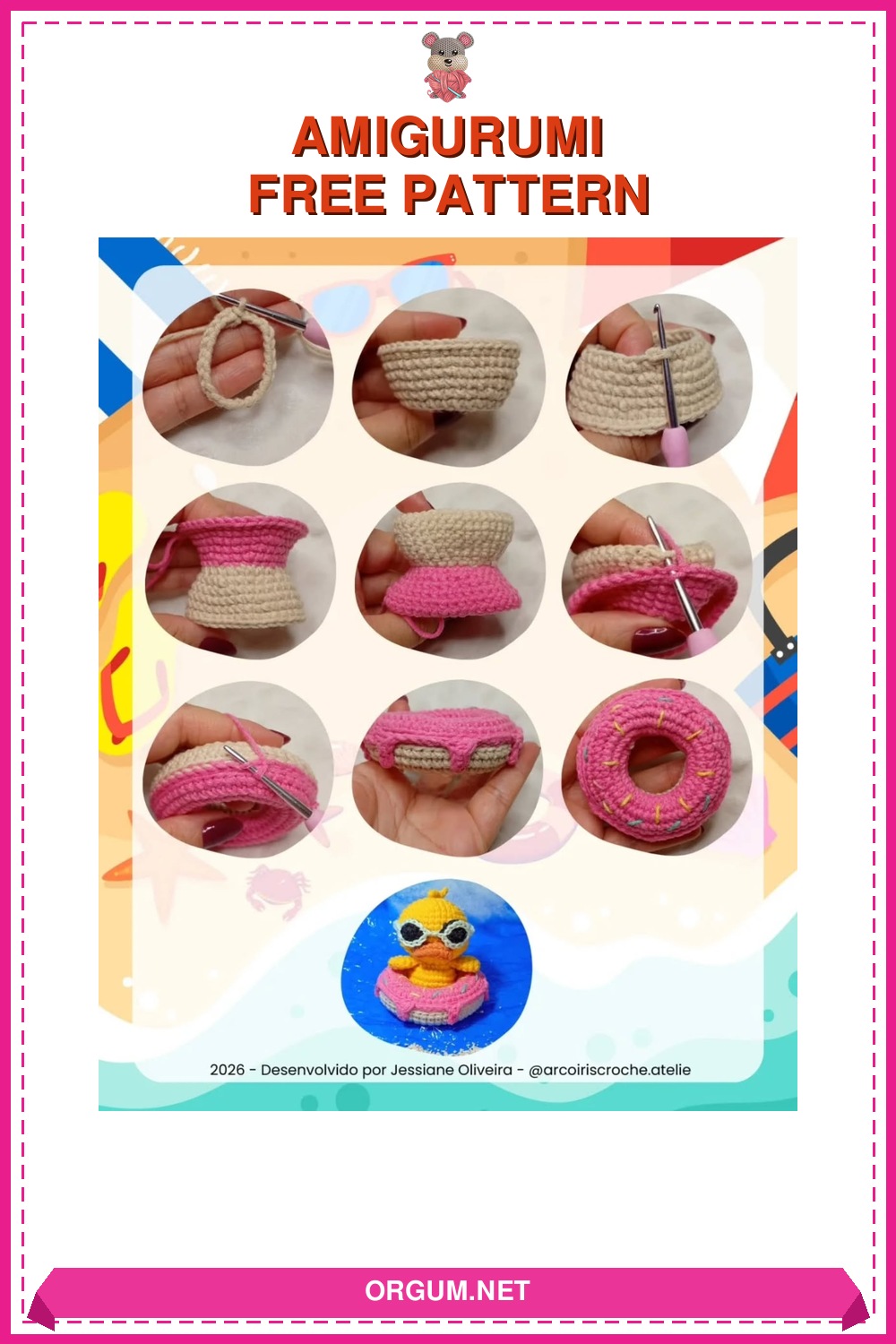 Sunny Yaz Ördeği Amigurumi Tarifi - Ücretsiz Ve Kolay Yapım 6 Sunny Yaz Ördeği Amigurumi Tarifi Pin