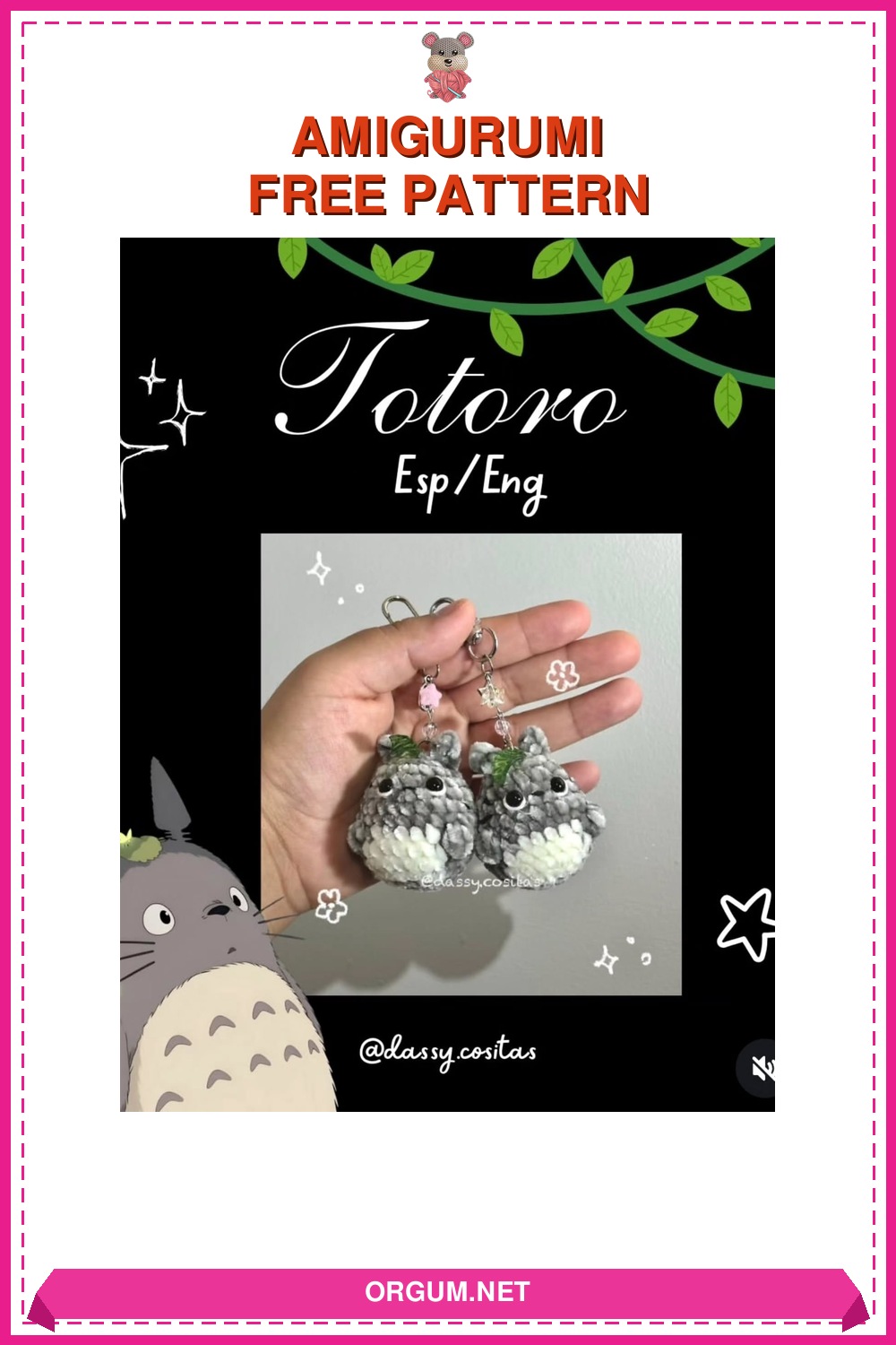 Totoro Amigurumi Anahtarlık Amigurumi Tarifi Pin