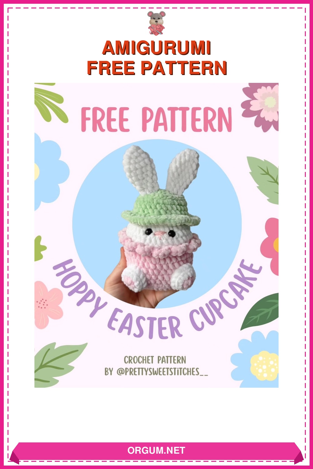 Paskalya Tavşanı Cupcake Amigurumi Amigurumi Tarifi Pin