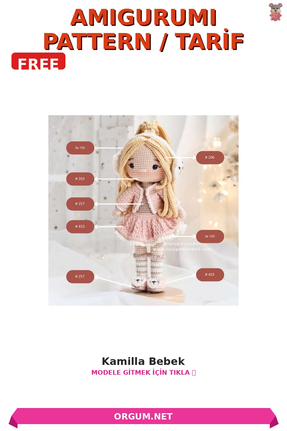 Kamilla Bebek Amigurumi Tarifi: Ücretsiz Ve Detaylı Anlatım 7 Kamilla Bebek Amigurumi Tarifi Pin
