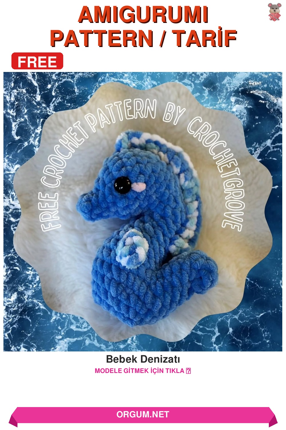 Bebek Denizatı Amigurumi Tarifi: Sevimli Ve Hızlı Örgü Projesi 7 Bebek Denizatı Amigurumi Tarifi Pin