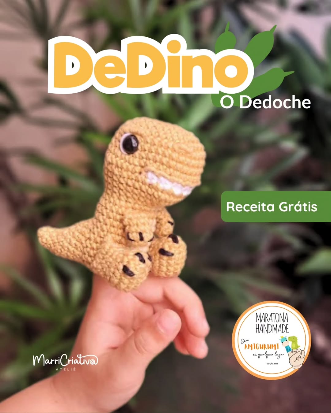 Dedino Parmak Kukla Dinozor Amigurumi