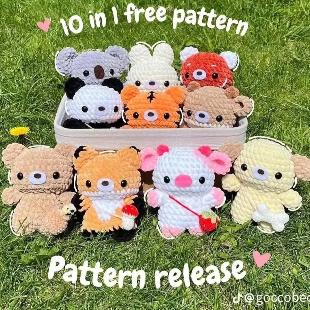 Mini Hayvan Dostlar Amigurumi Koleksiyonu Amigurumi