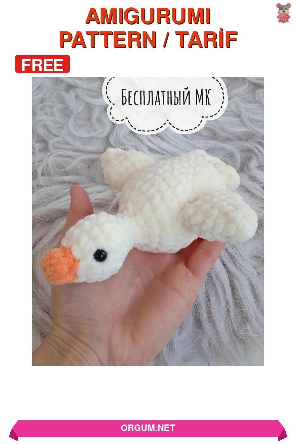 Sarılgan Kaz Amigurumi Amigurumi Tarifi Pin