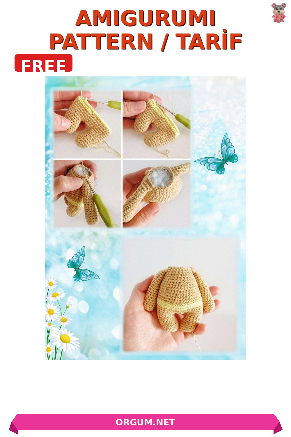 Zayuşa Tavşan Amigurumi Tarifi Pin