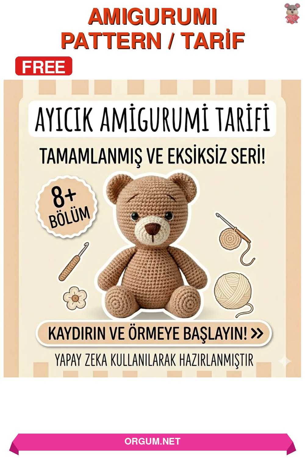 Ayıcık Amigurumi Amigurumi Tarifi Pin