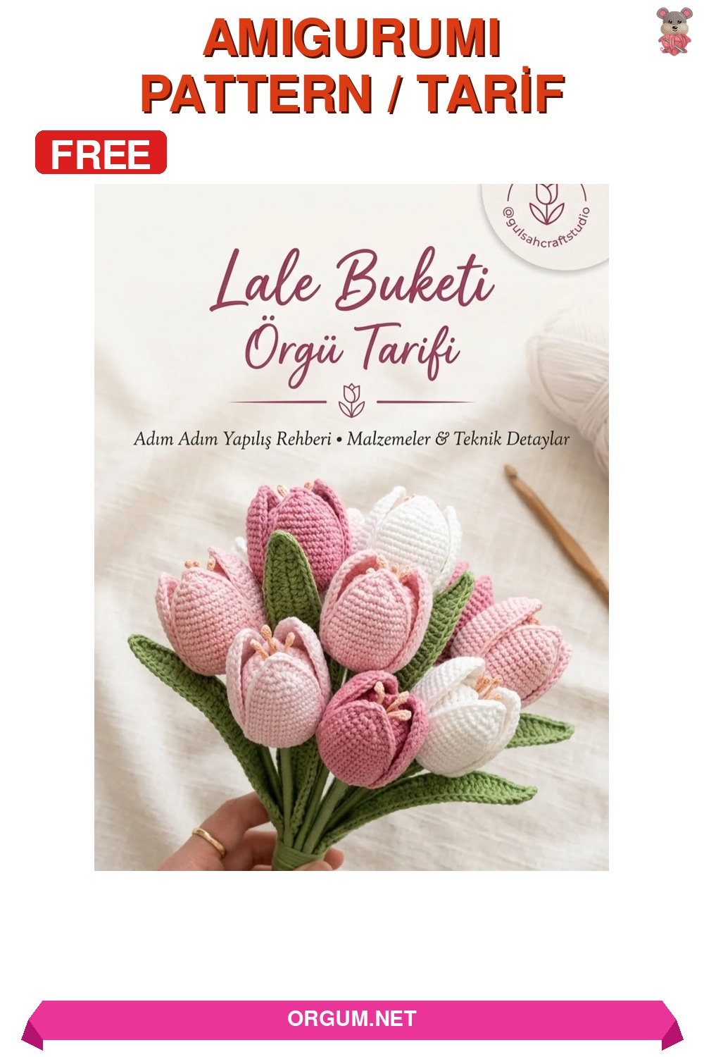 Lale Buketi Amigurumi Tarifi Pin