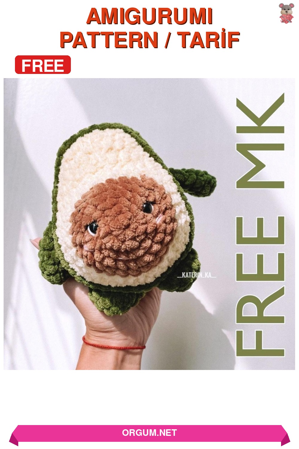Avokado Amigurumi Tarifi Pin