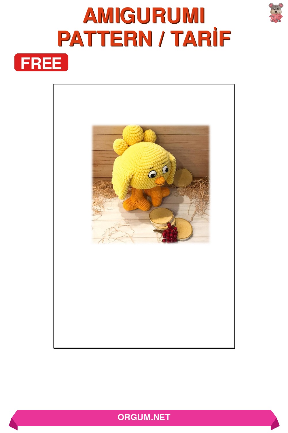 Civciv Amigurumi Tarifi Pin