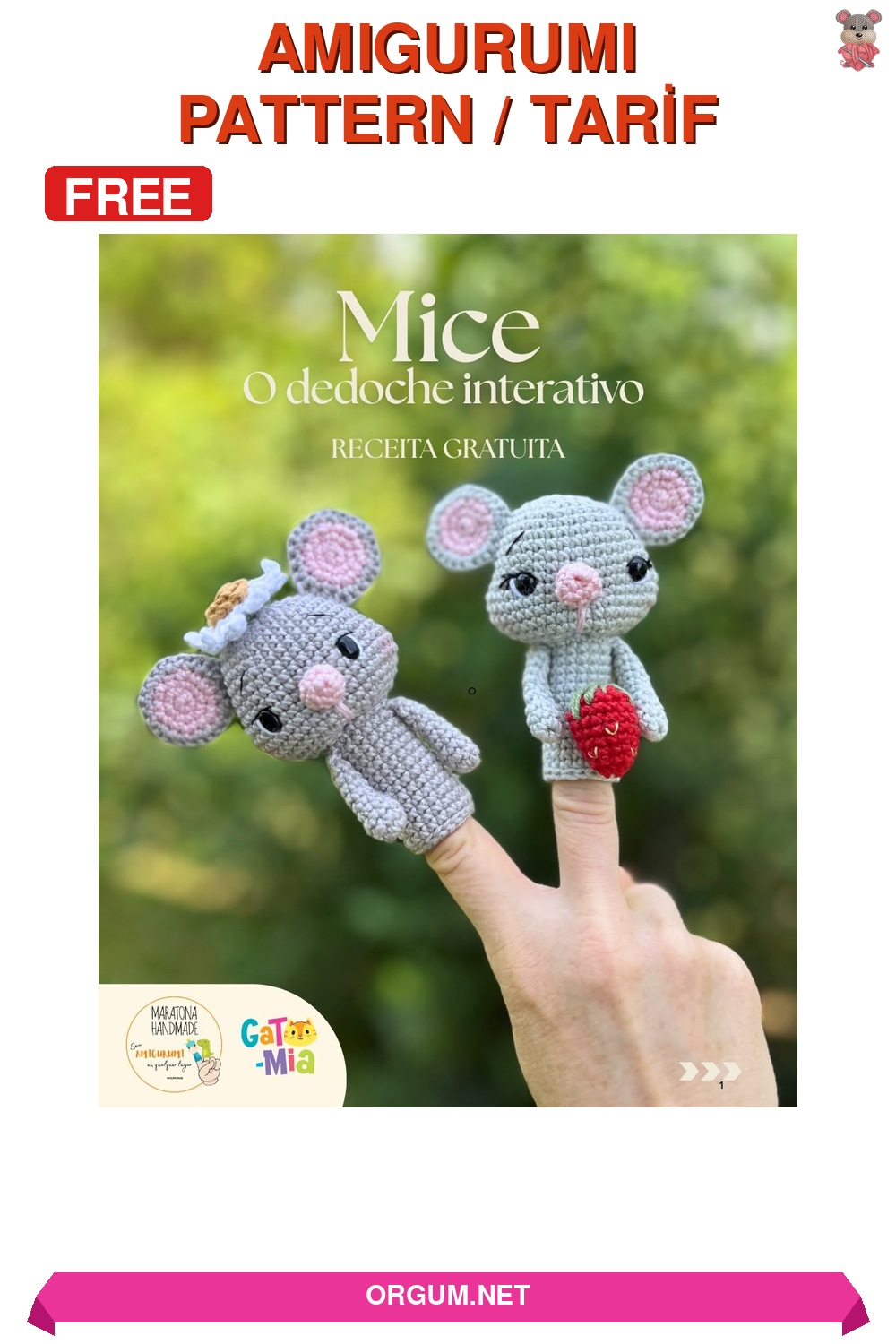 Mice Amigurumi Fare Parmak Kuklası Amigurumi Tarifi Pin