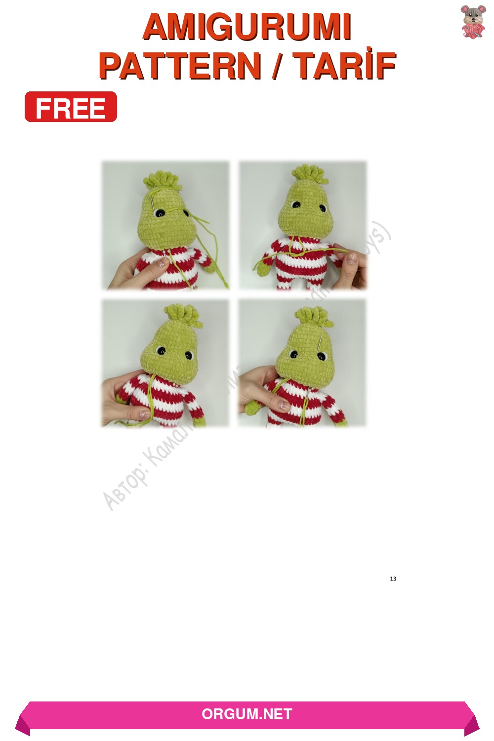 Bebek Grinchler Amigurumi Tarifi Pin