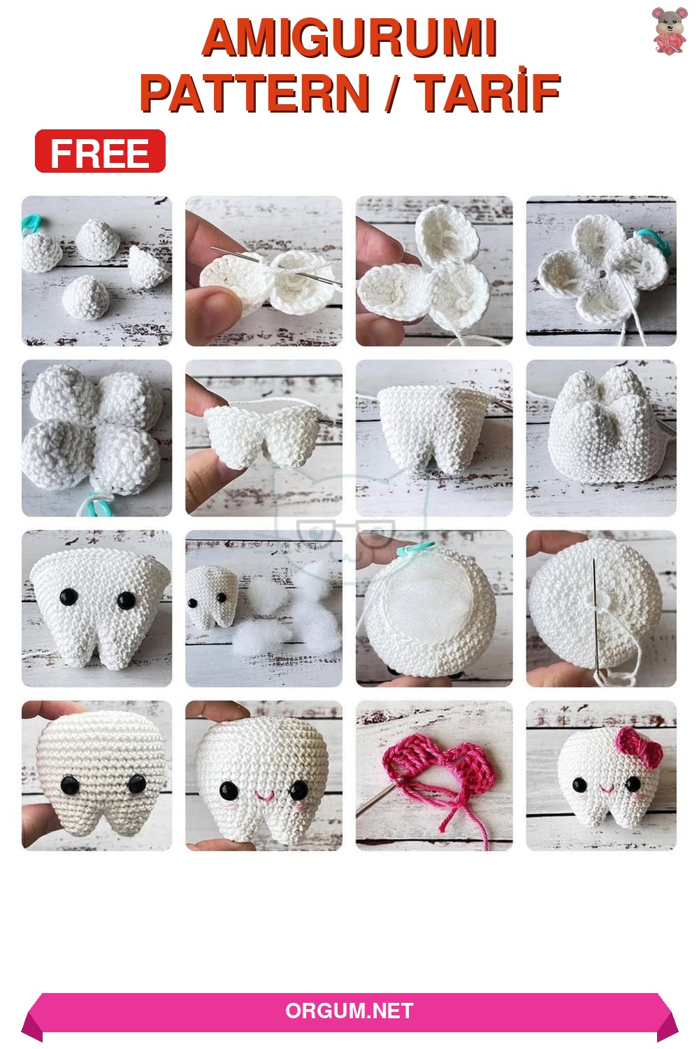 Moly Muelita Diş Amigurumi Amigurumi Tarifi Pin