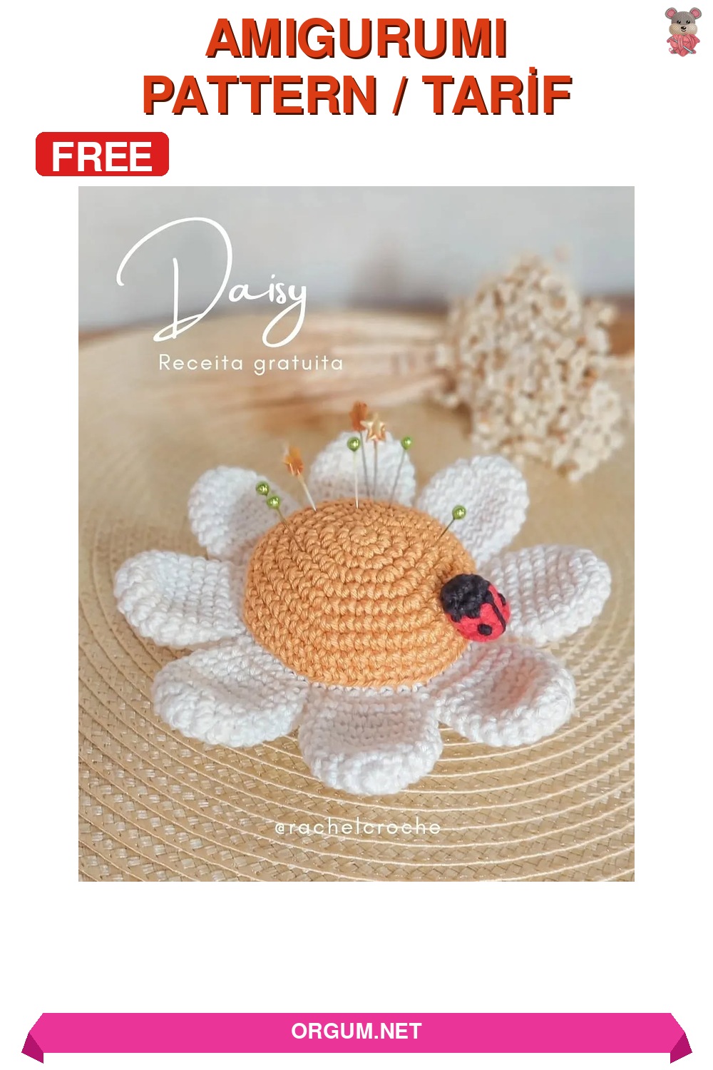 Çiçek Ve Uğur Böceği Amigurumi Amigurumi Tarifi Pin