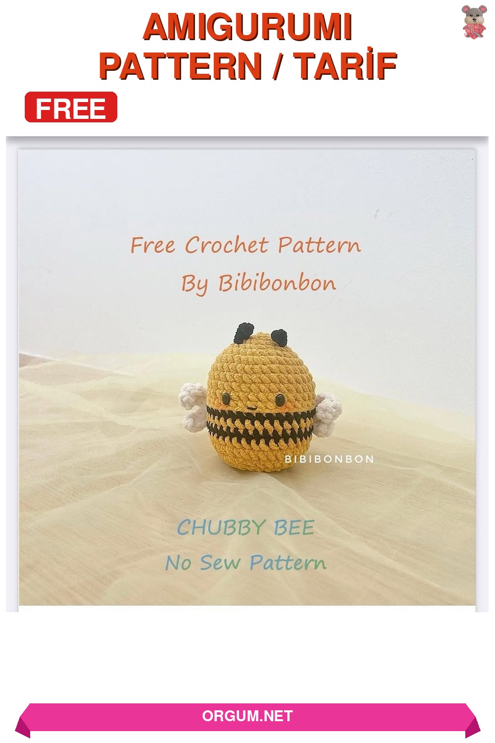Şişman Arı Amigurumi Tarifi Pin