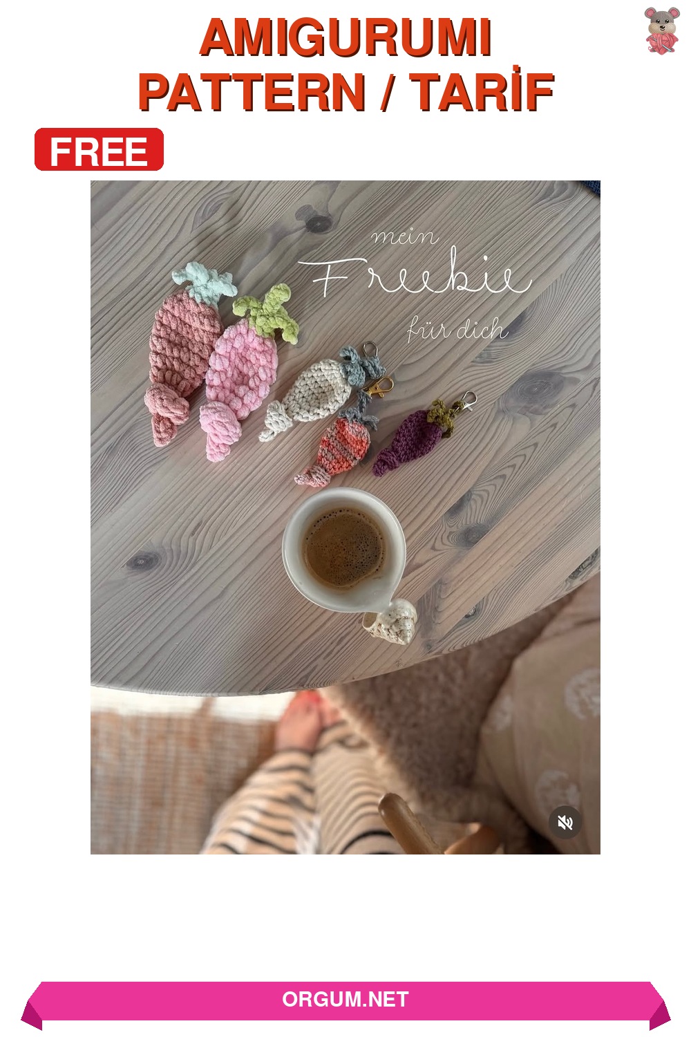 Mini Havuç Amigurumi Tarifi Pin