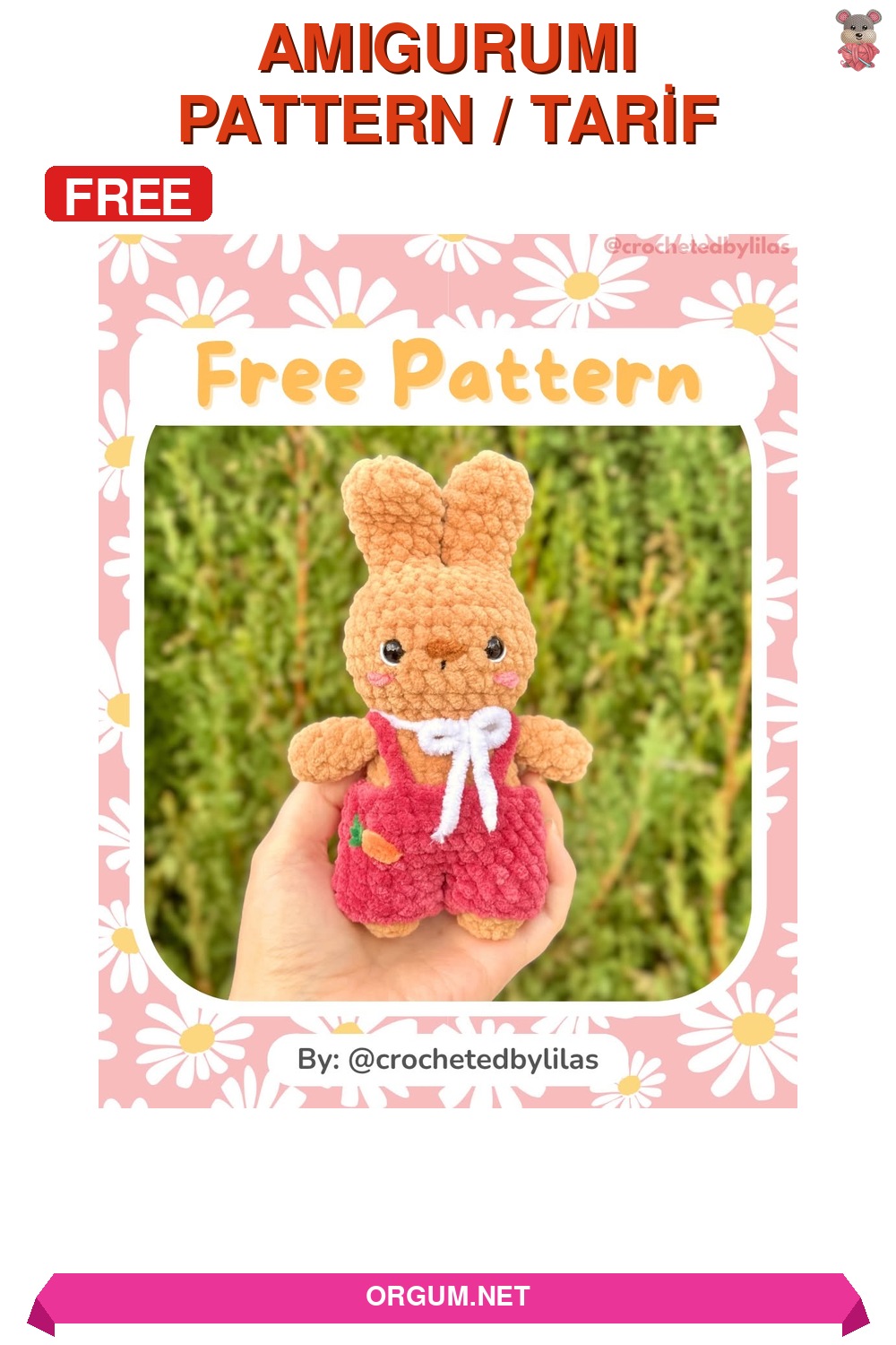 Dikişsiz Amigurumi Tavşan Amigurumi Tarifi Pin