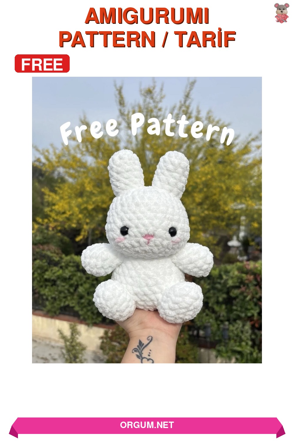 Paskalya Tavşanı Amigurumi Tarifi: Ücretsiz Ve Detaylı Anlatım 4 Paskalya Tavşanı Amigurumi Tarifi Pin