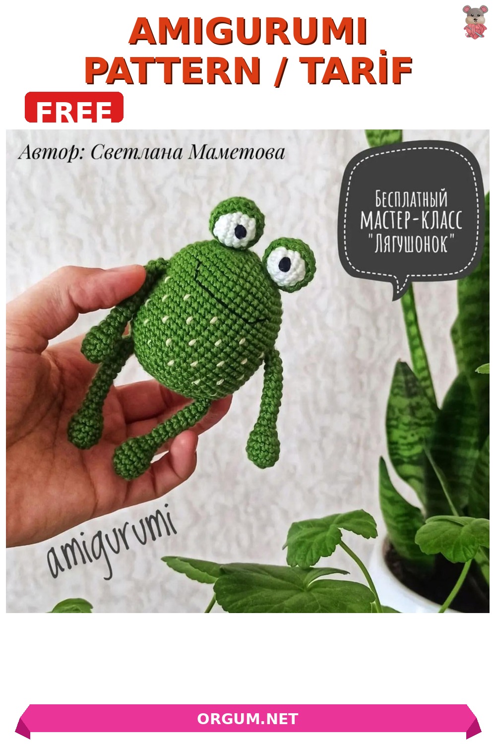 Kurbağa Amigurumi Tarifi Pin