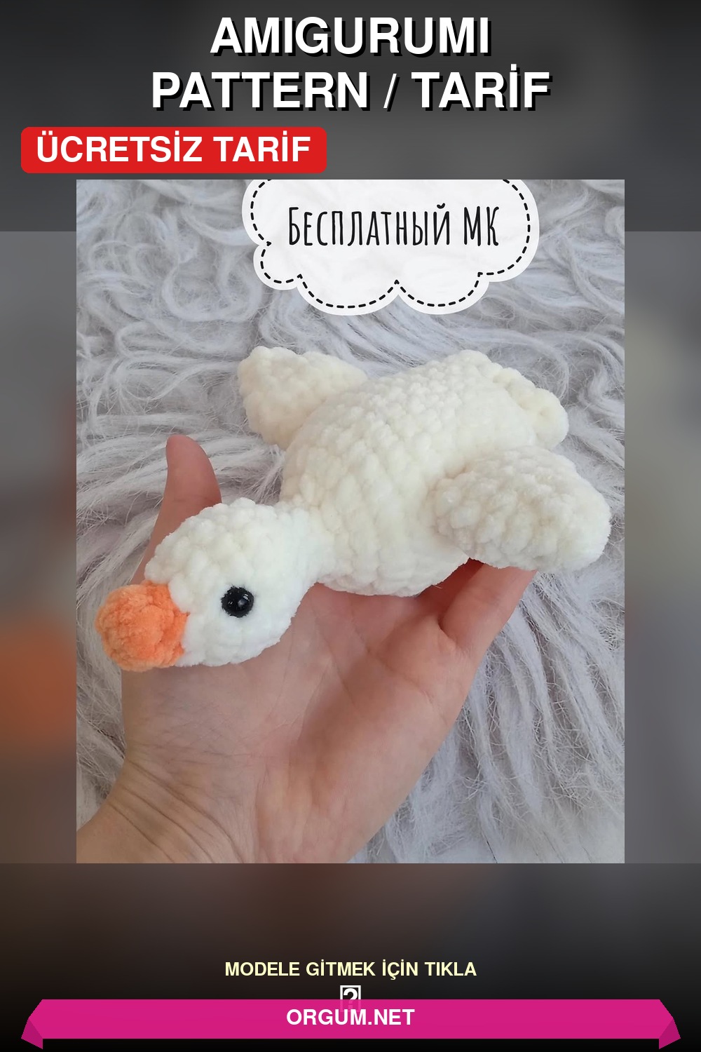 Sarılgan Kaz Amigurumi Amigurumi Tarifi Pin