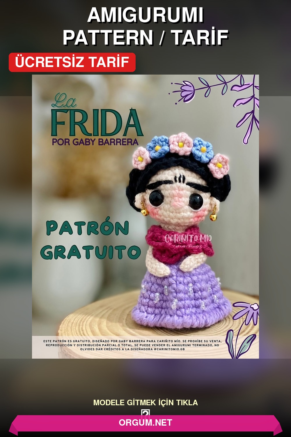 Mini Frida Amigurumi Amigurumi Tarifi Pin