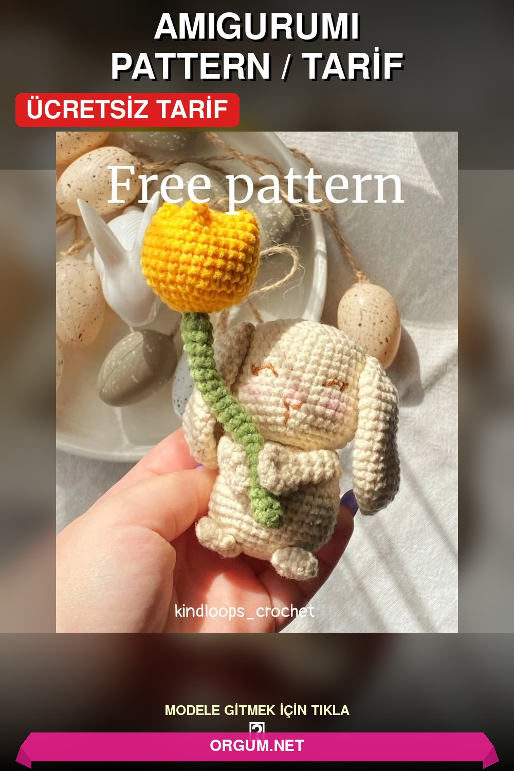 Tavşan Ve Lale Amigurumi Amigurumi Tarifi Pin