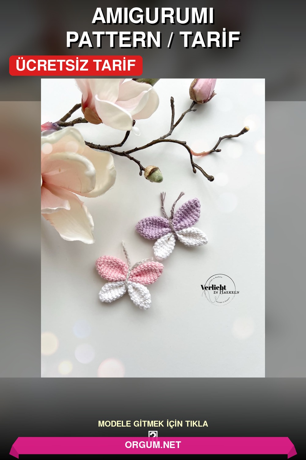 Kelebek Amigurumi Tarifi Pin