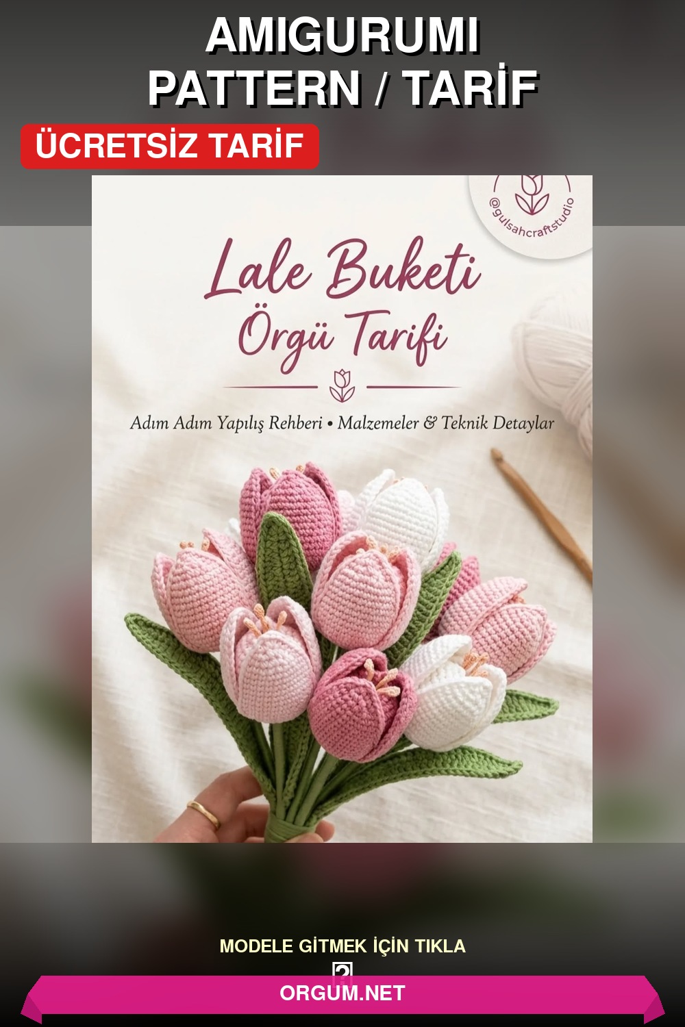 Lale Buketi Amigurumi Tarifi Pin