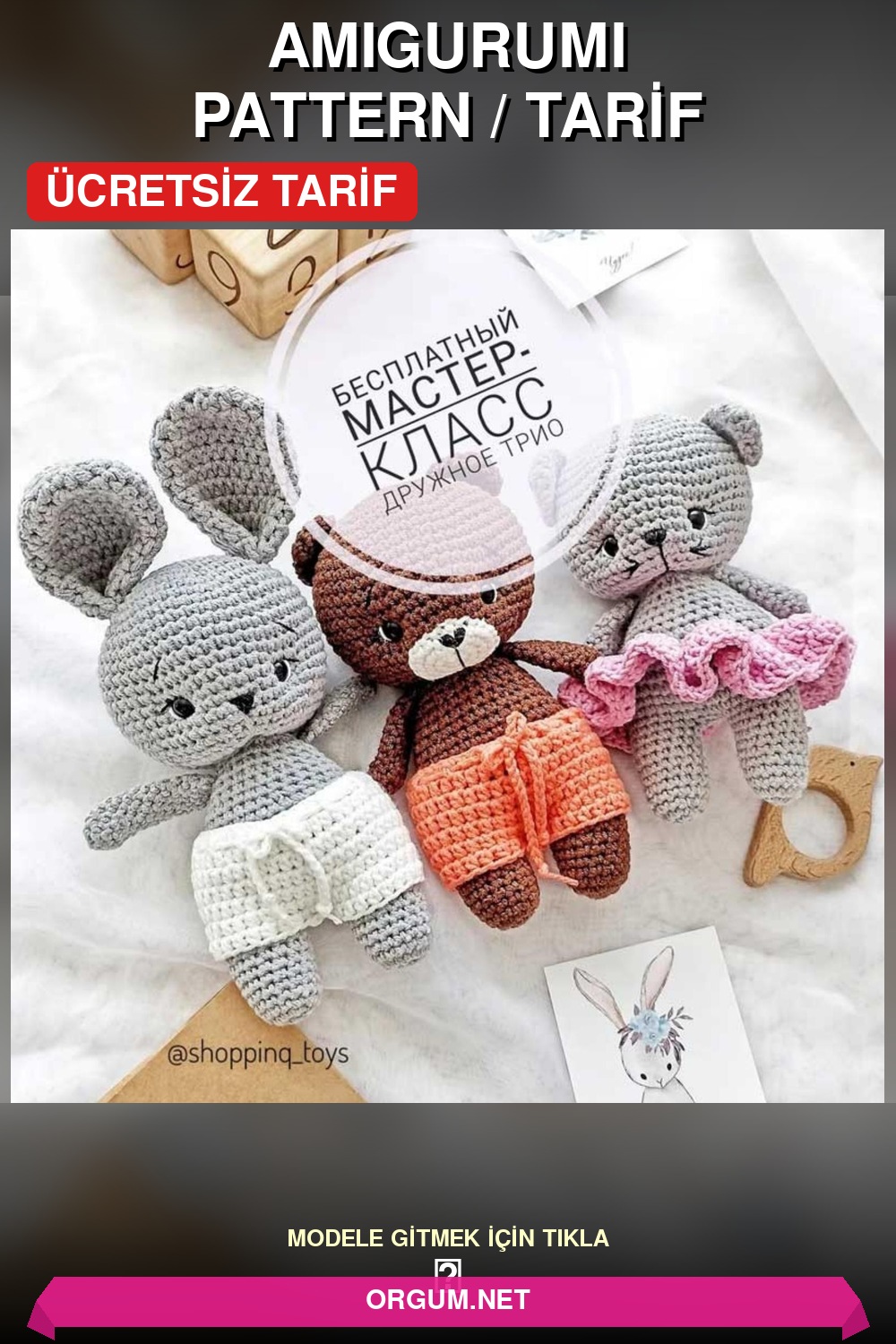 Arkadaş Üçlüsü Amigurumi Amigurumi Tarifi Pin