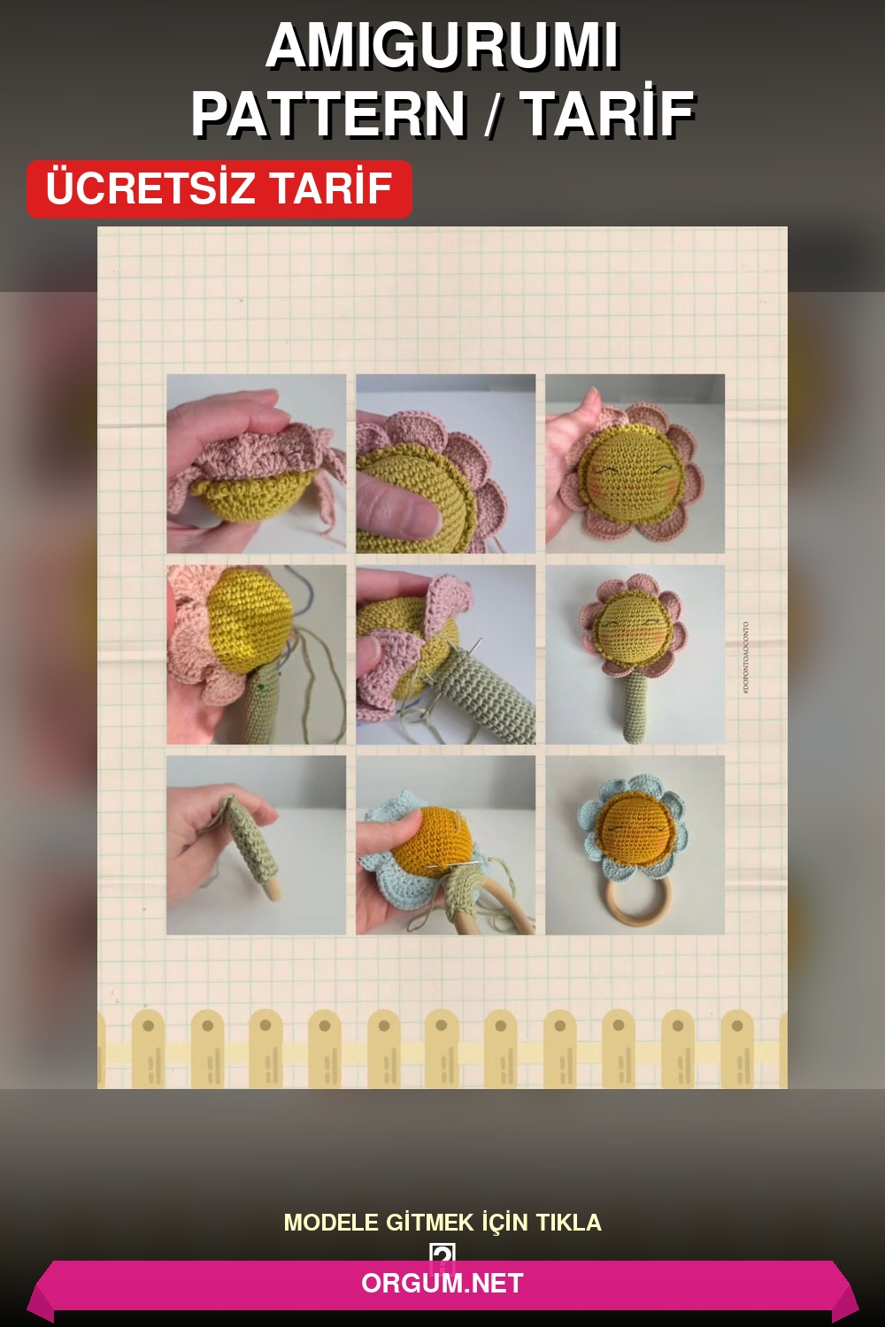 Nina Çiçeği Amigurumi Amigurumi Tarifi Pin