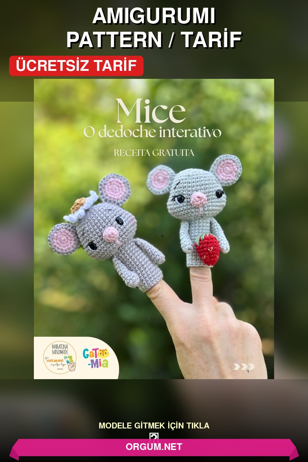 Mice Amigurumi Fare Parmak Kuklası Amigurumi Tarifi Pin