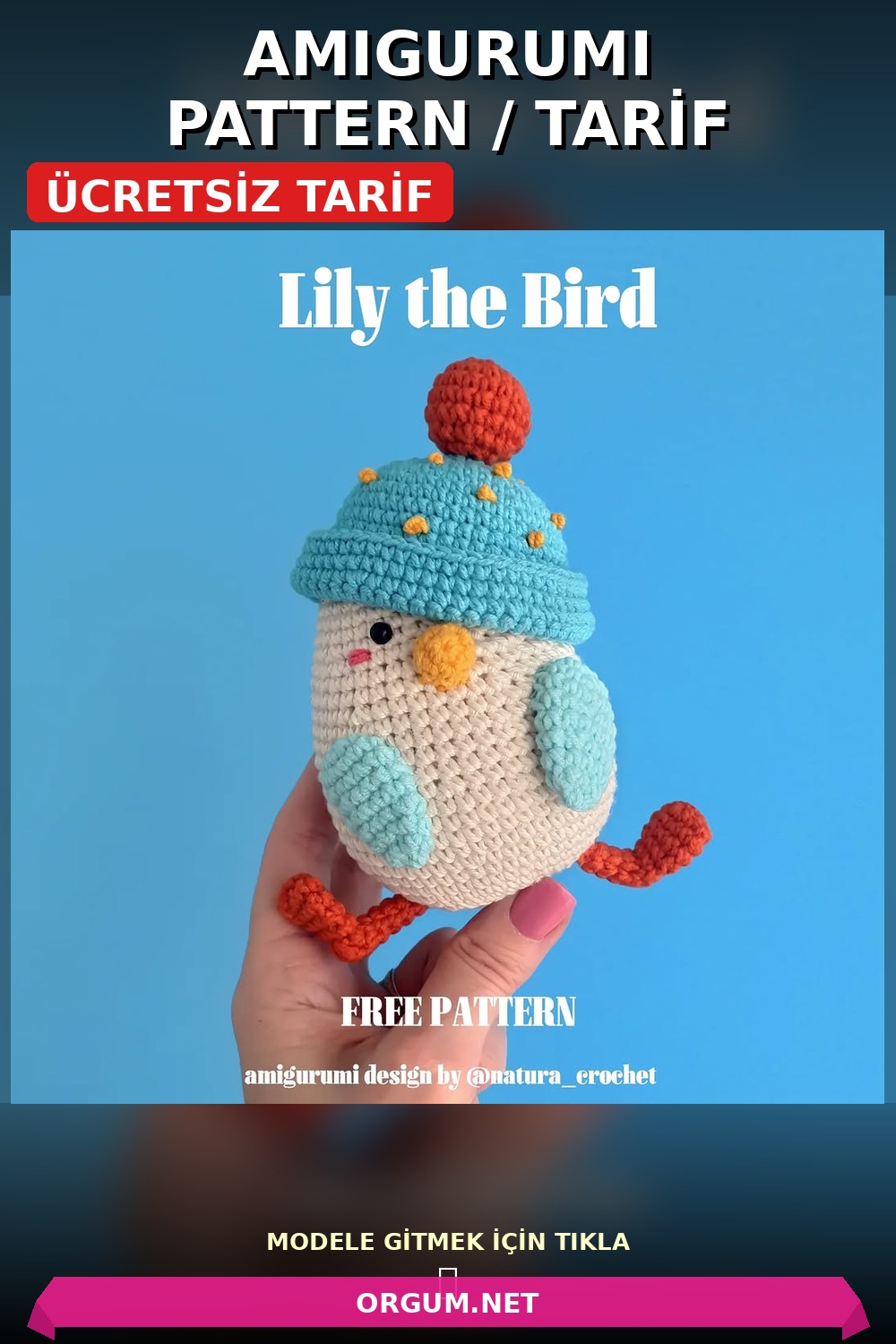 Lily Kuş Amigurumi Amigurumi Tarifi Pin