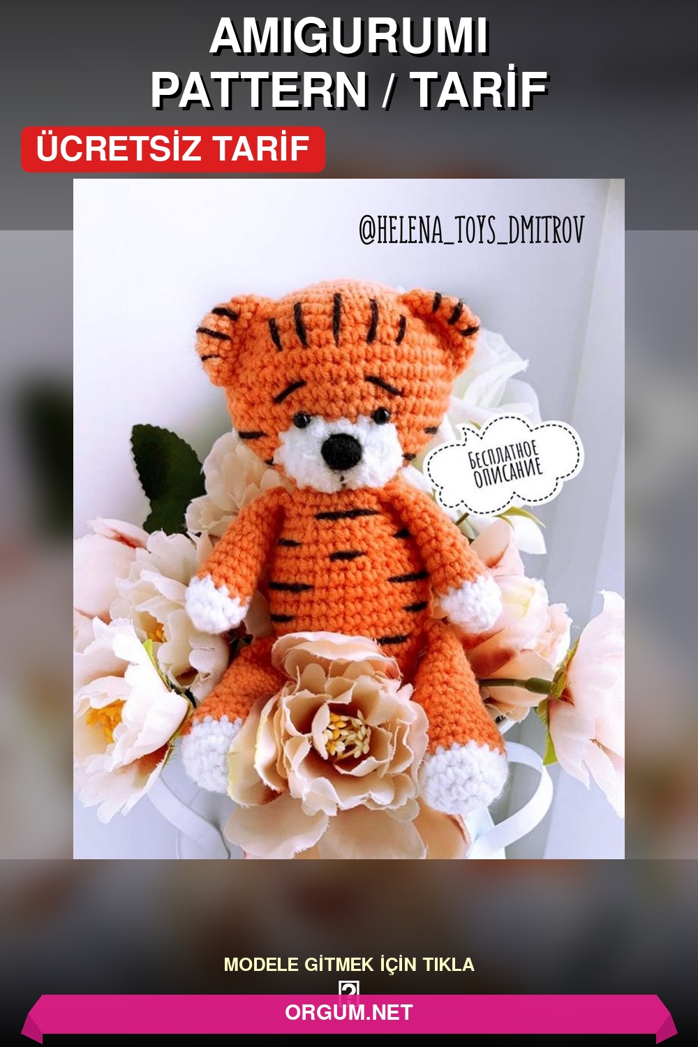 Kaplan Yavrusu Amigurumi Tarifi Pin