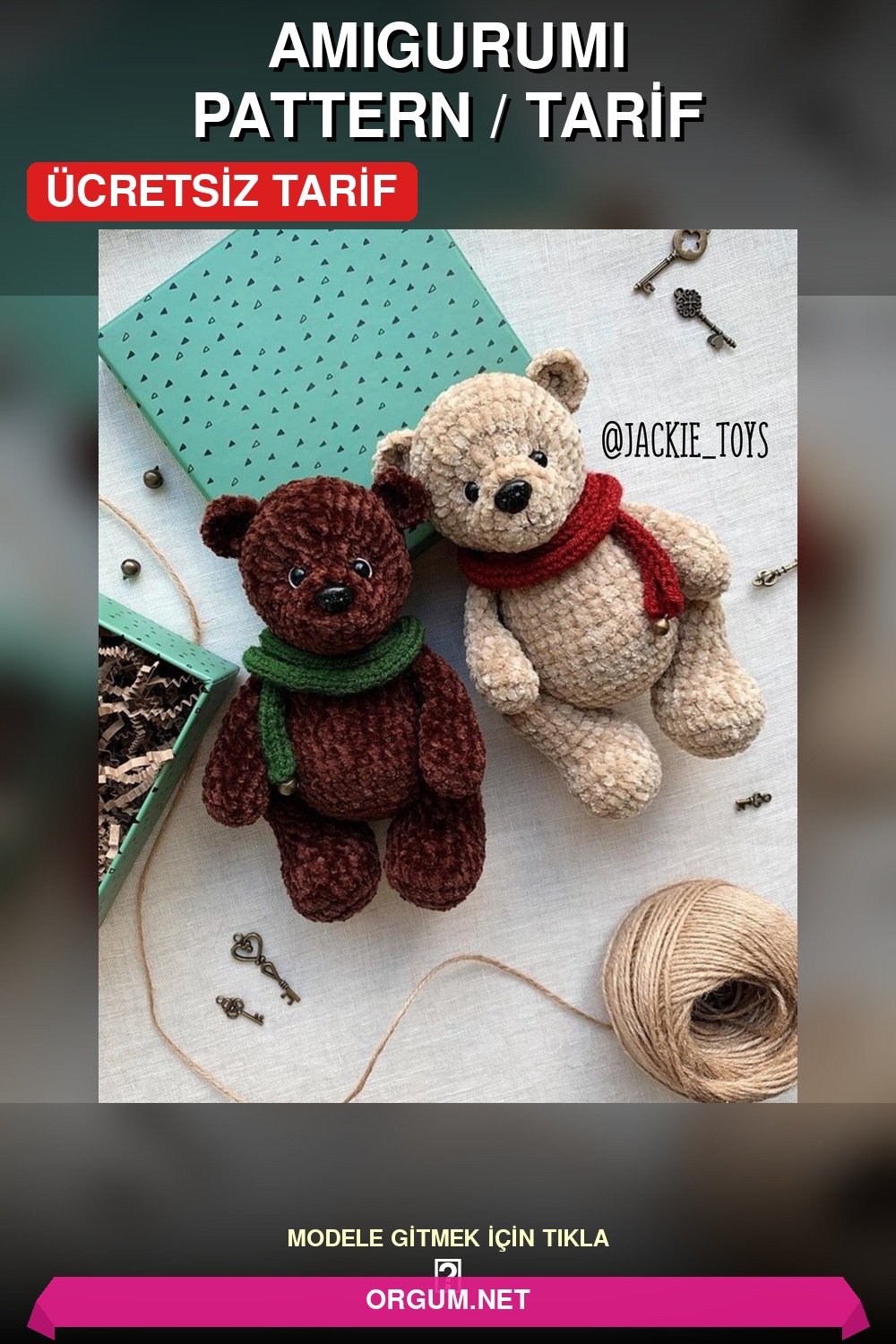 Peluş Ayıcık Amigurumi Tarifi Pin