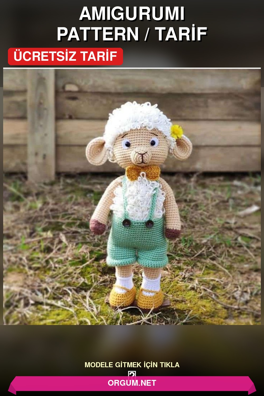 Kuzu Lyutik Amigurumi Tarifi Pin