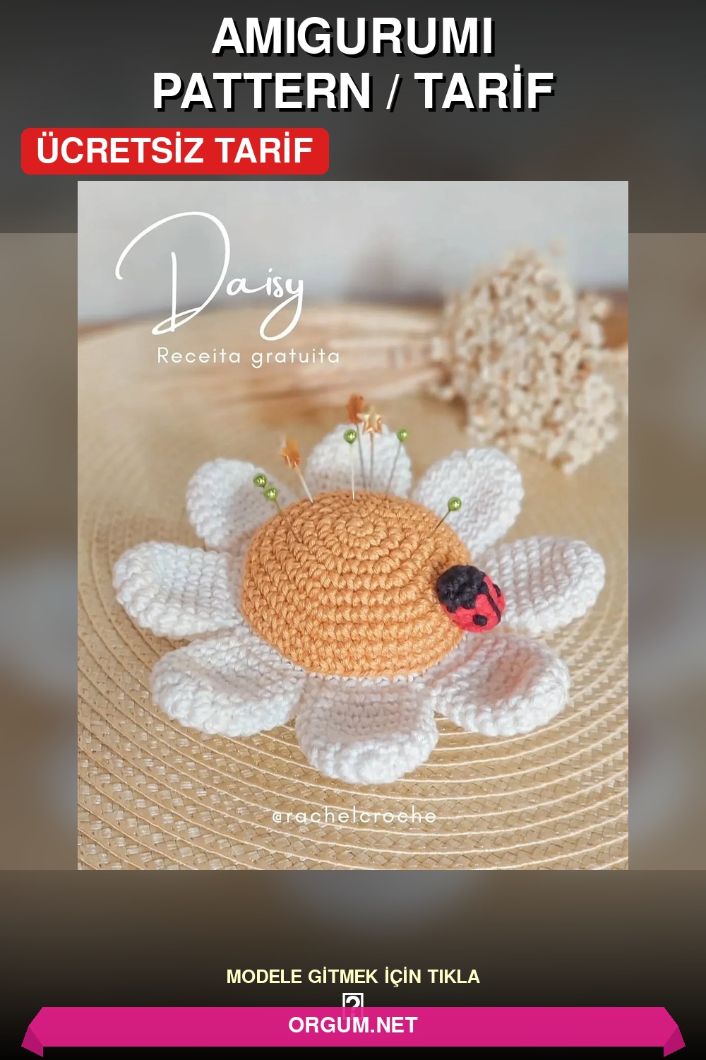 Çiçek Ve Uğur Böceği Amigurumi Amigurumi Tarifi Pin