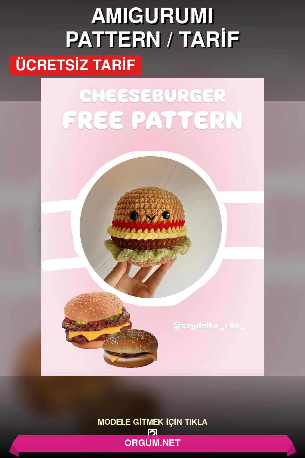 Amigurumi Burger Amigurumi Tarifi Pin