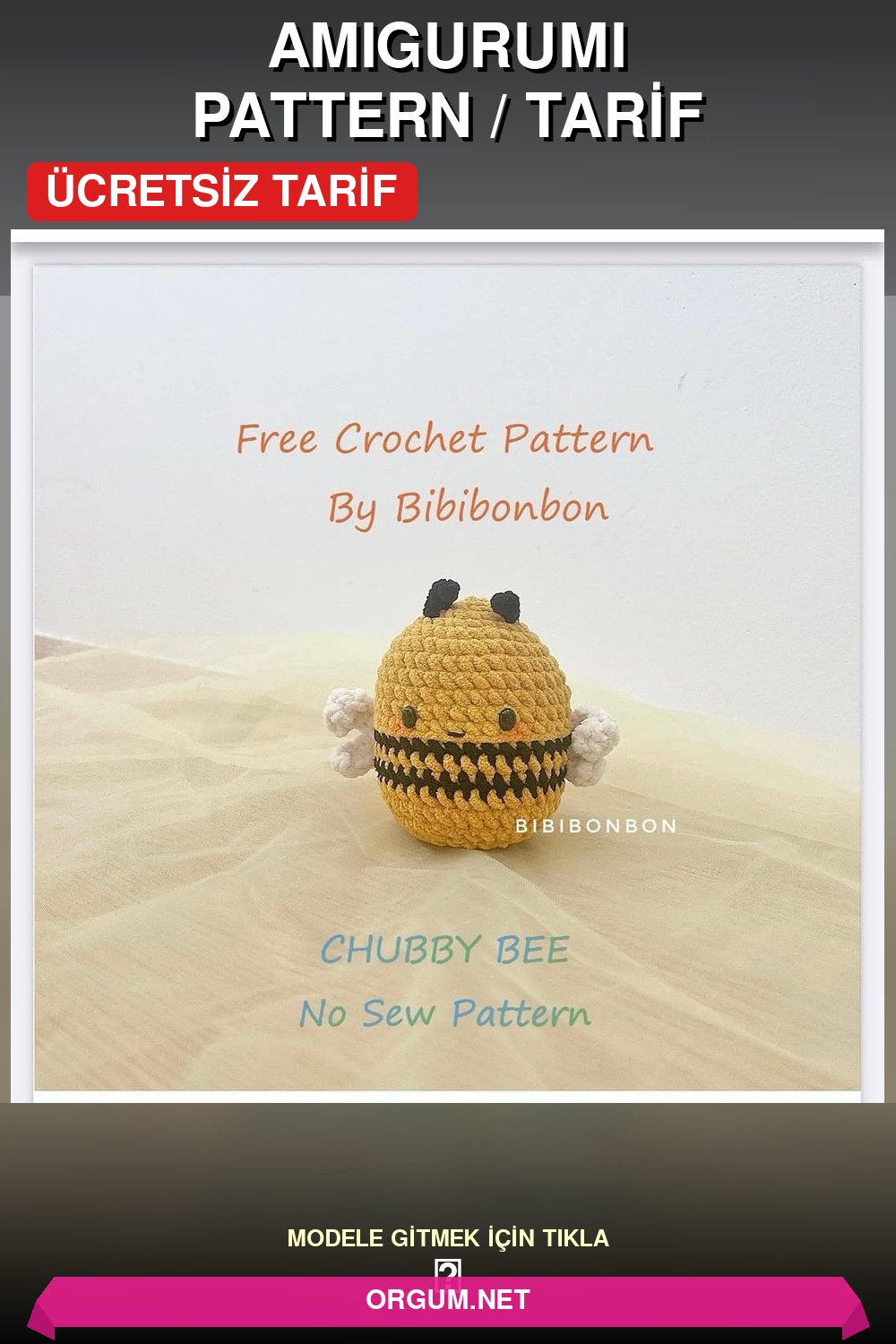 Şişman Arı Amigurumi Tarifi Pin