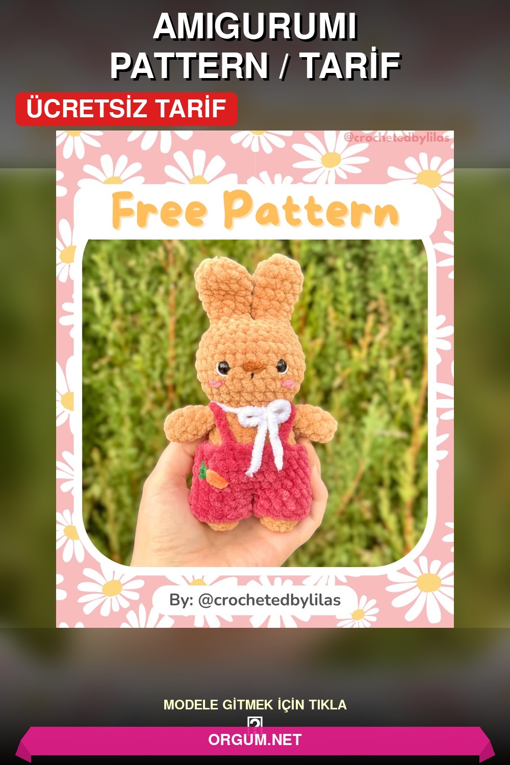 Dikişsiz Amigurumi Tavşan Amigurumi Tarifi Pin