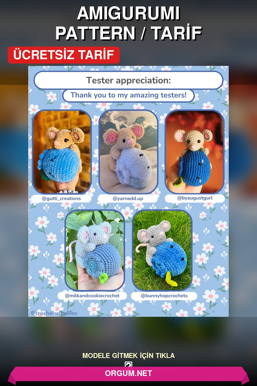 Amigurumi Yaban Mersini Fare Amigurumi Tarifi Pin