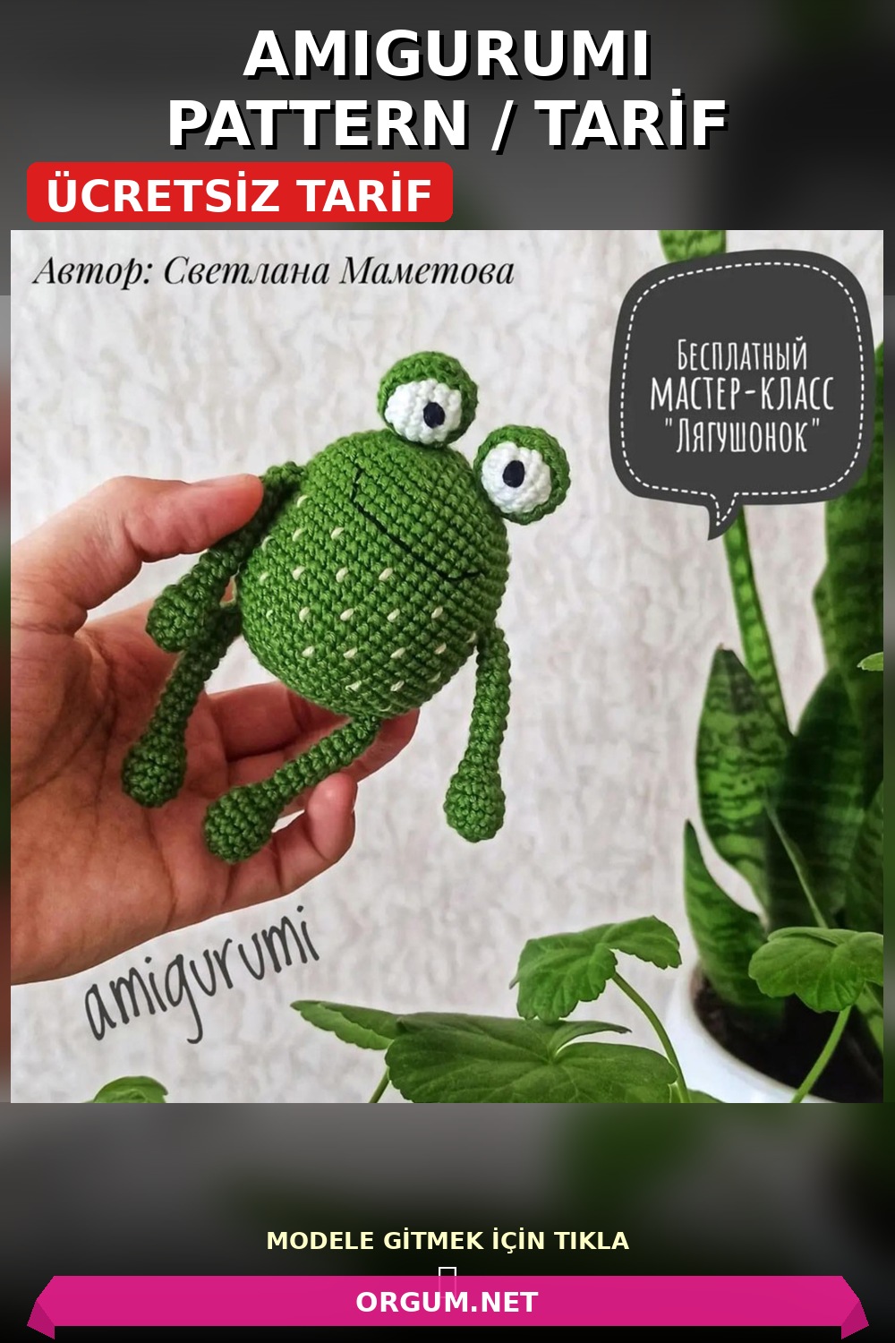 Kurbağa Amigurumi Tarifi Pin