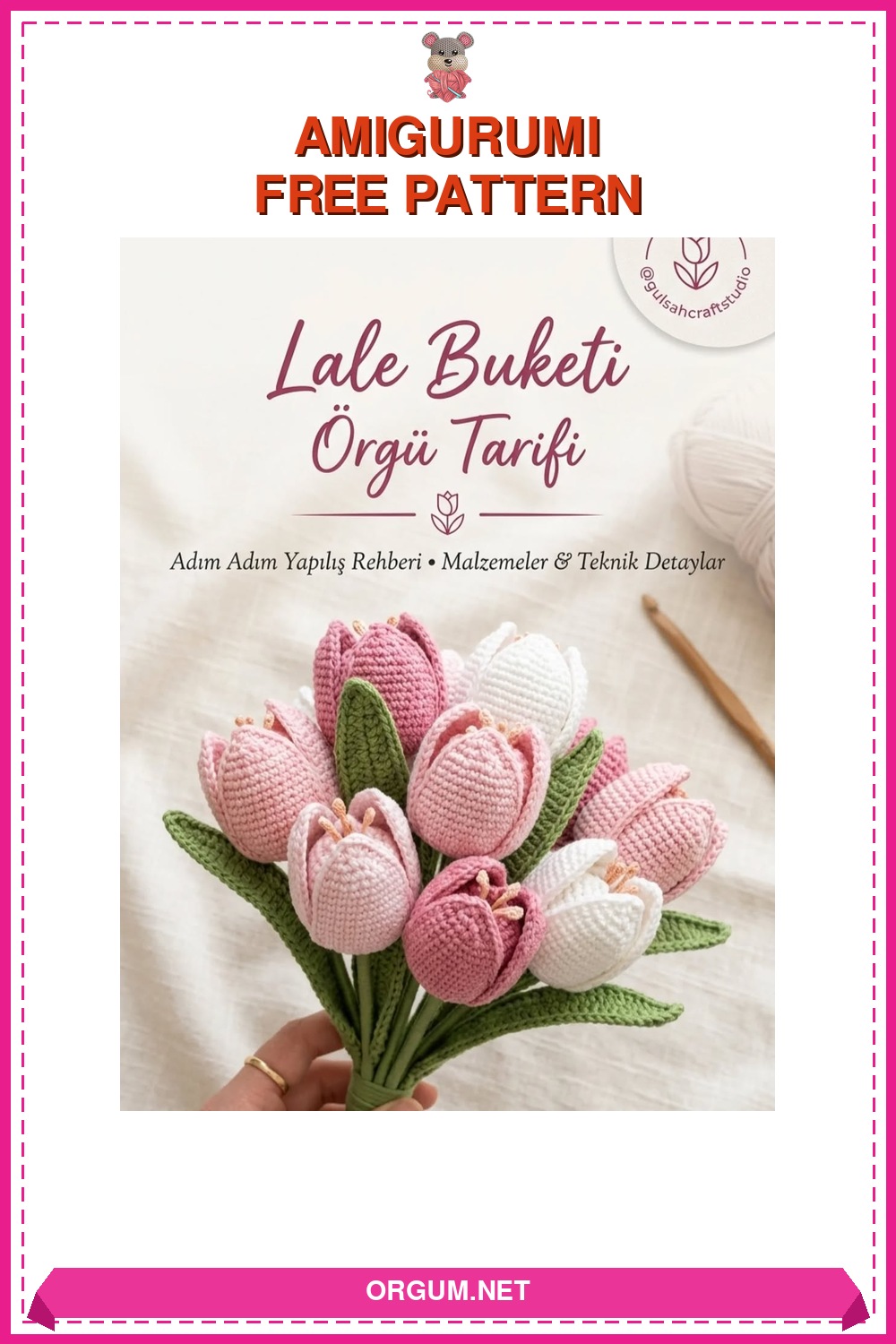 Lale Buketi Amigurumi Tarifi Pin
