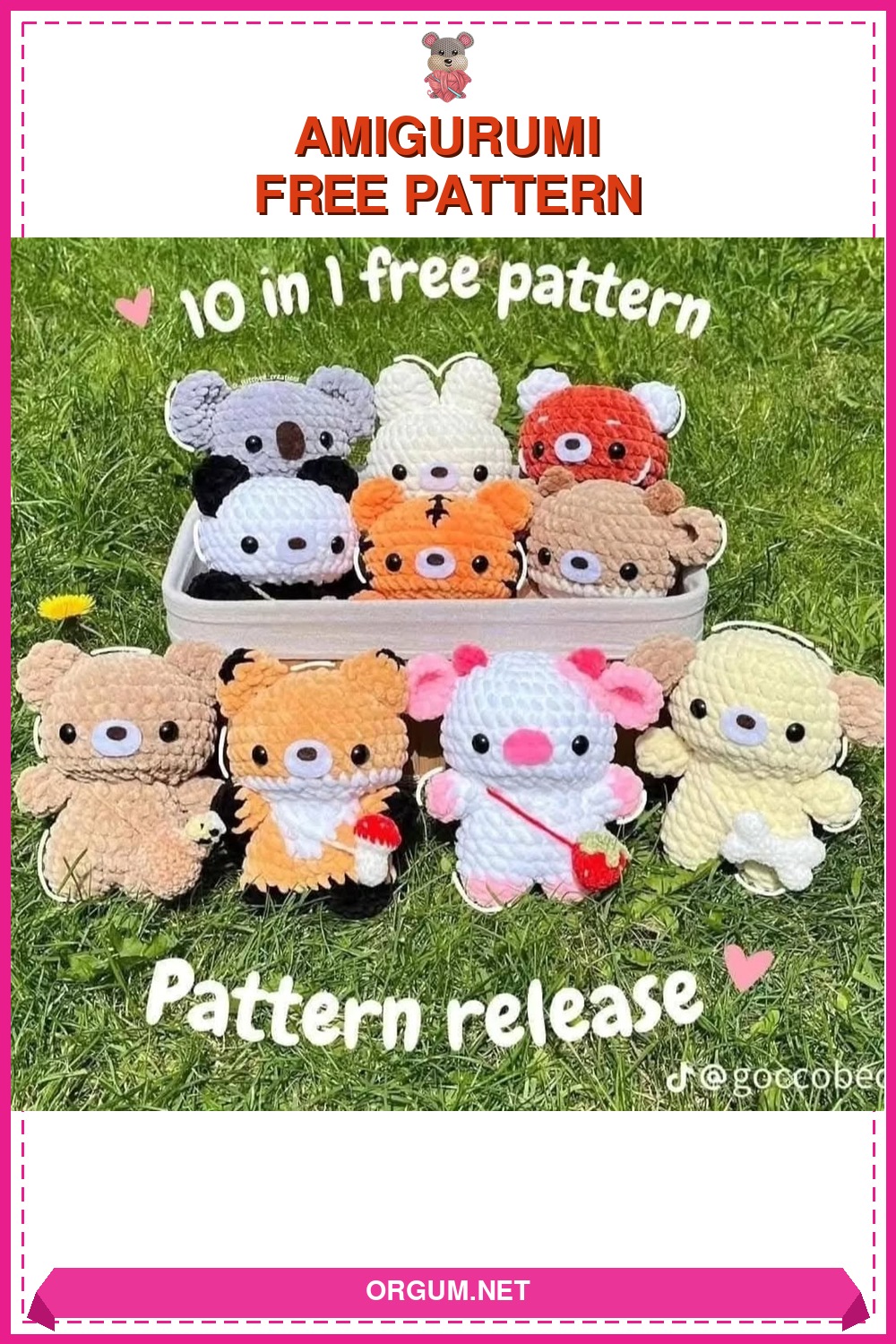 Mini Hayvan Dostlar Amigurumi Koleksiyonu Amigurumi Tarifi Pin