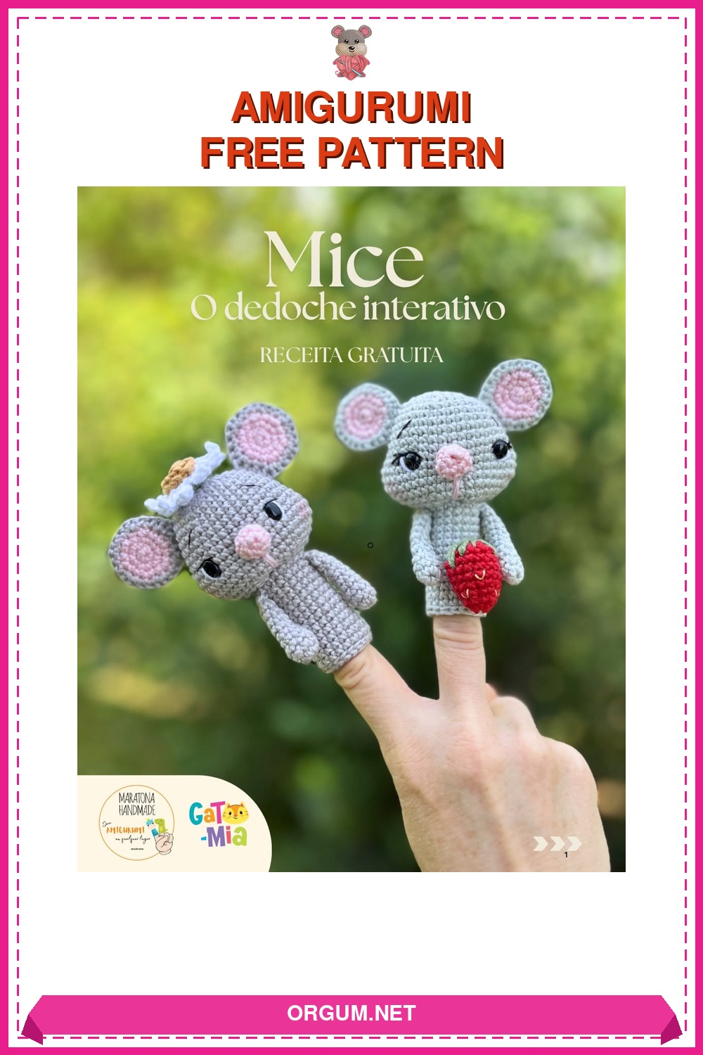 Mice Amigurumi Fare Parmak Kuklası Amigurumi Tarifi Pin