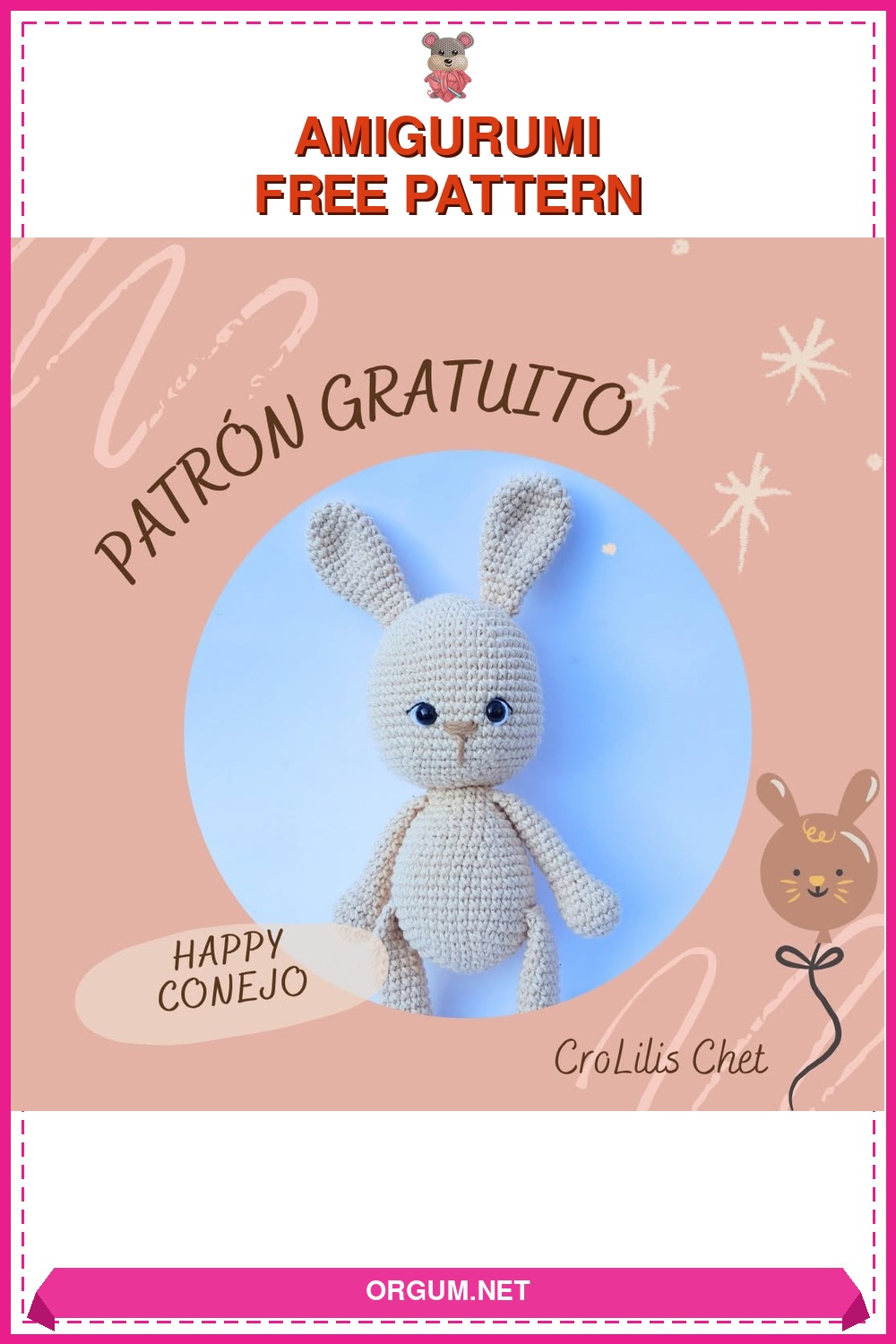 Mutlu Tavşan Amigurumi Amigurumi Tarifi Pin