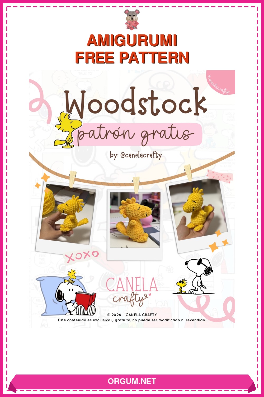 Woodstock Amigurumi Amigurumi Tarifi Pin