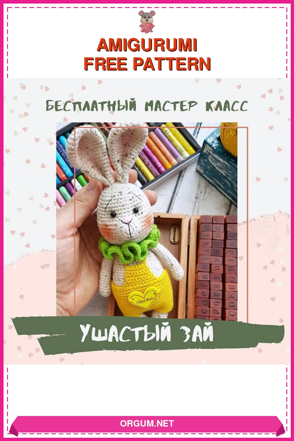 Kulaklı Tavşan Amigurumi Tarifi Pin