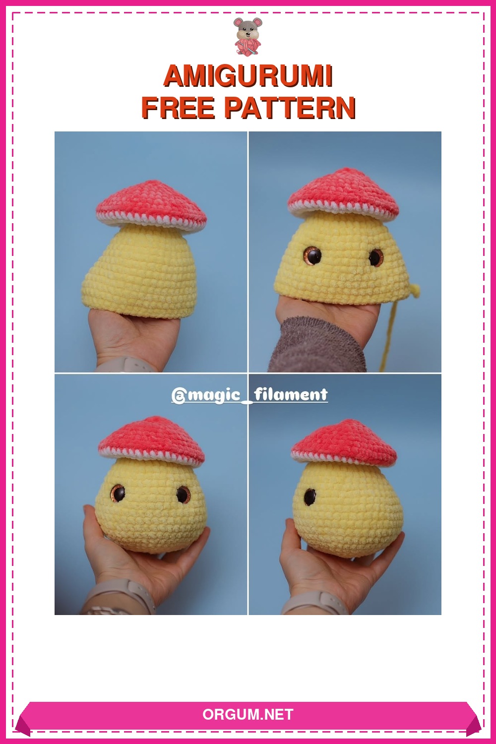 Mantar Ördek Yavrusu Amigurumi Tarifi Pin