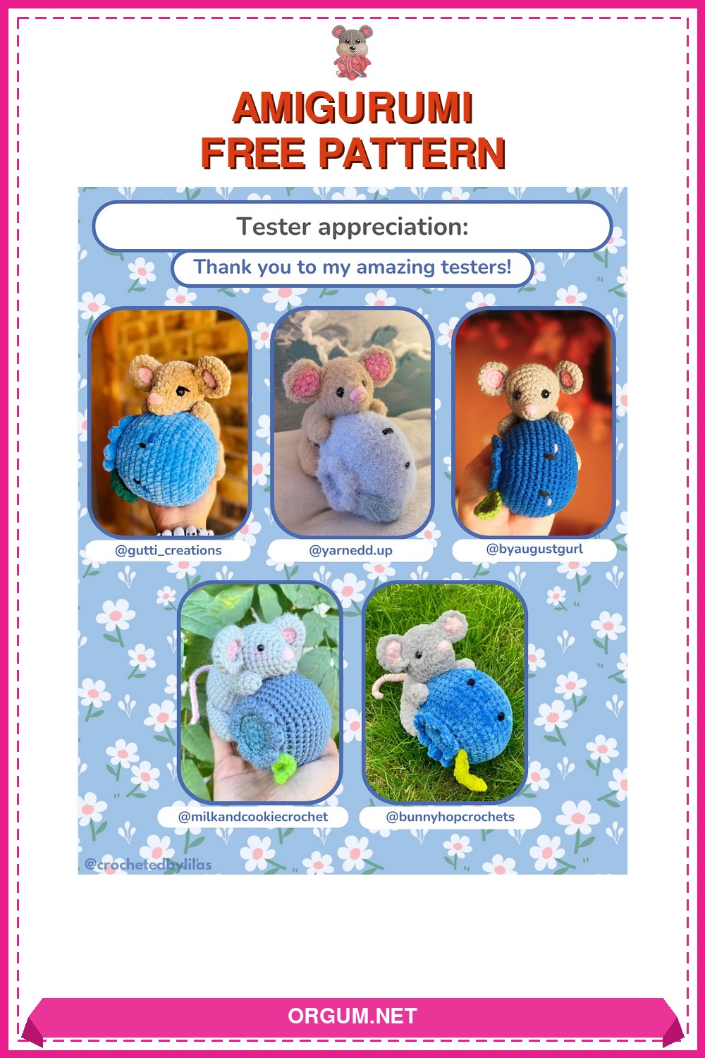 Amigurumi Yaban Mersini Fare Amigurumi Tarifi Pin